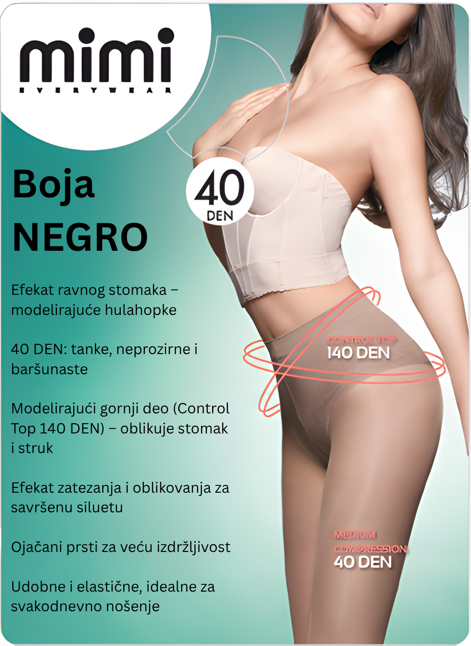 EVERYWEAR REDUCTOR 40 DEN - slika 1