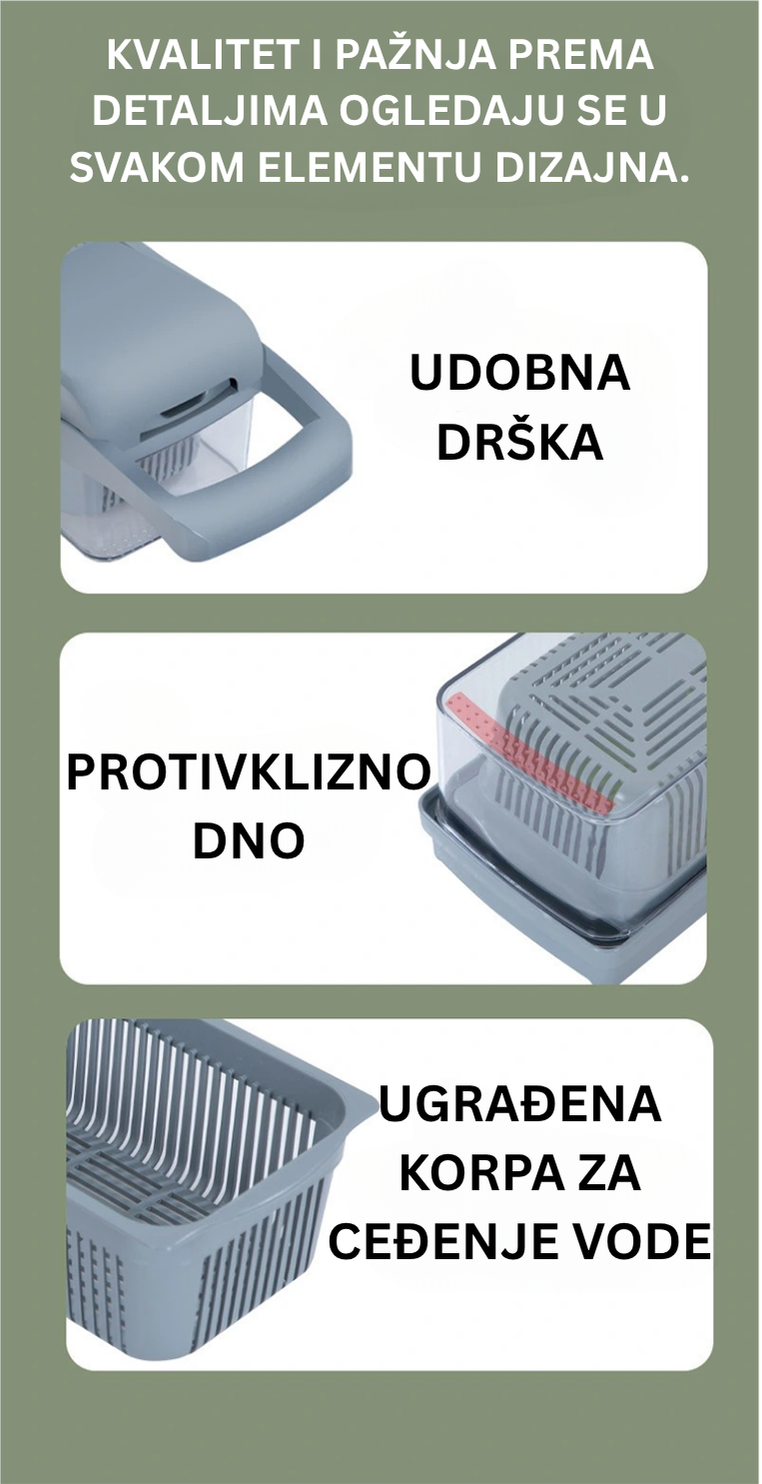 Super secko za povrće sa praktičnim posudama sa 15 nastavaka FRESH CUT