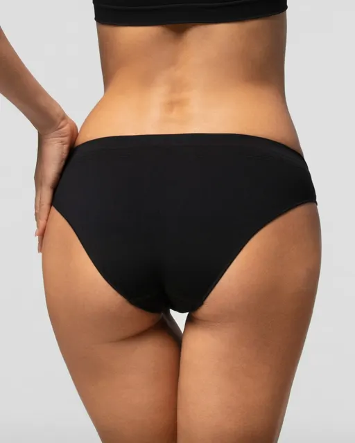 Ženske slip gaće SEAMLESS, crne, S/M