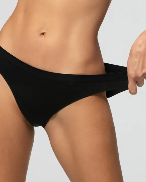Ženske slip gaće SEAMLESS, crne, L/XL