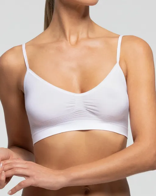 Ženski grudnjak SEAMLESS, beli, L/XL, bešavni