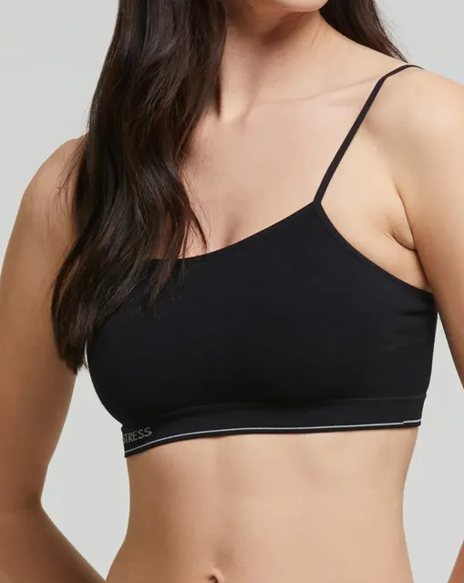 Ženski grudnjak COTTON, crni, L, bešavni