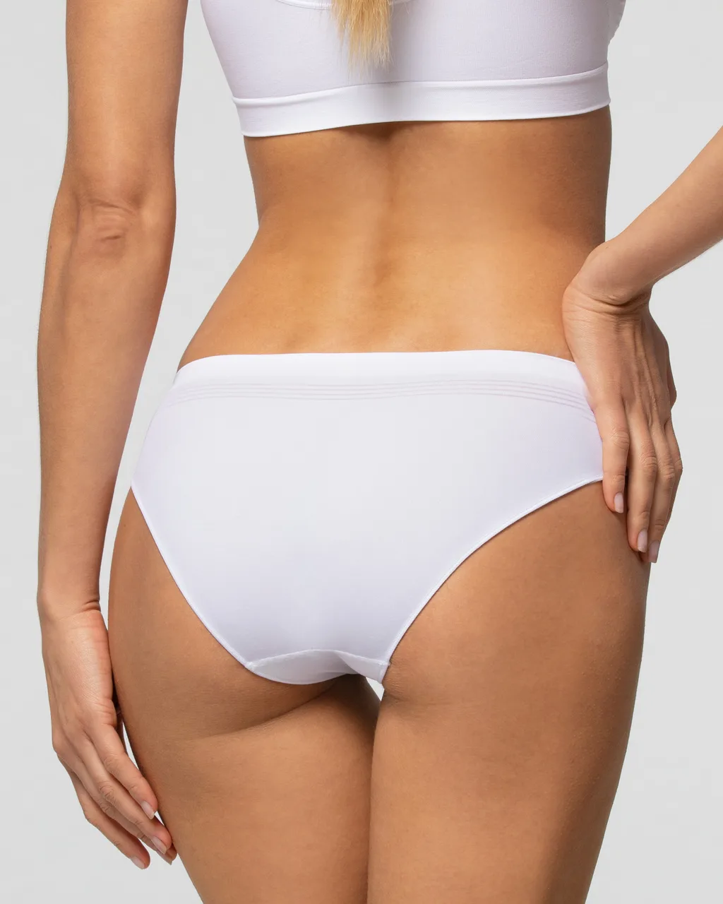 Ženske slip gaće SEAMLESS, bele, S/M