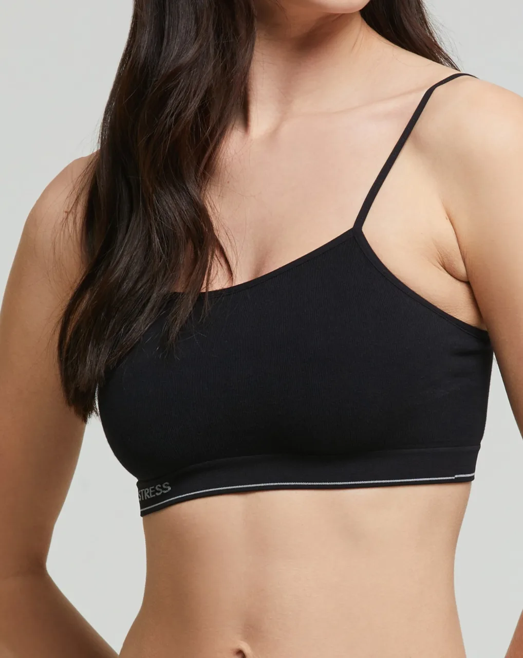 Ženski grudnjak COTTON, crni, L, bešavni